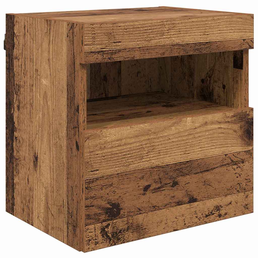 TV Wand Einheiten mit LED 5 pcs Altholz 40,5 x 30 x 90 cm