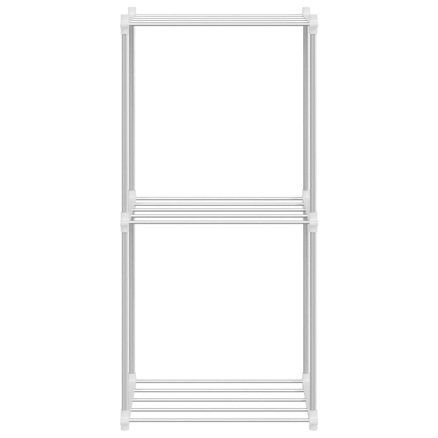 Rohregal mit Speicher Weiß 42,5 x 27 x 91,5 cm Aluminium