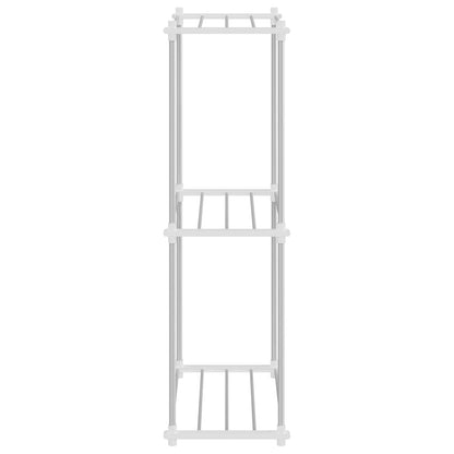 Rohregal mit Speicher Weiß 42,5 x 27 x 91,5 cm Aluminium