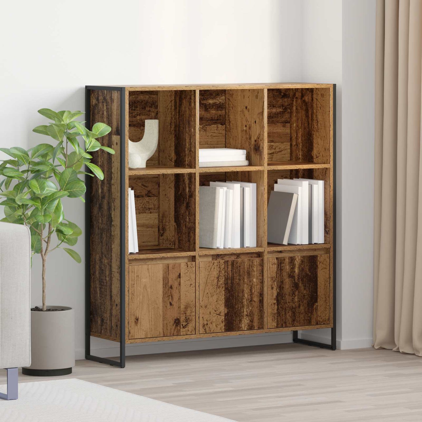 Bücherregal 2 pcs Altholz 99,5 x 30 x 108 cm Holzwerkstoff
