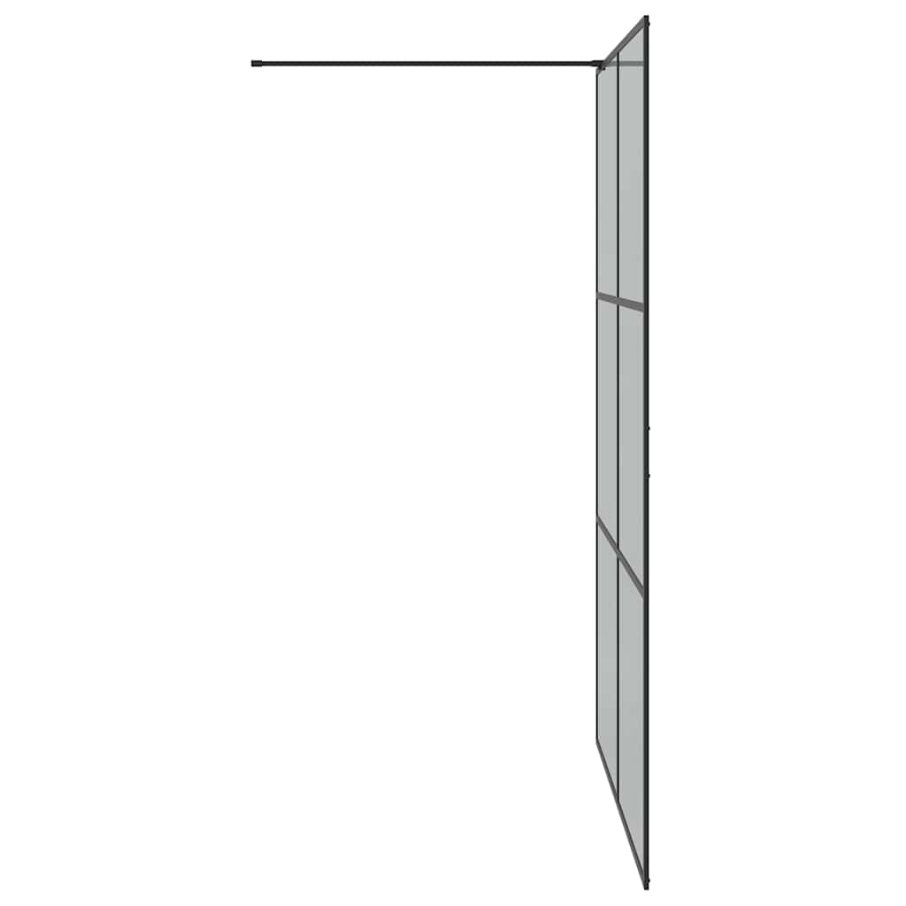 Walk-in Duschwand Schwarz 140 x 195 cm Gehärtetes Glas