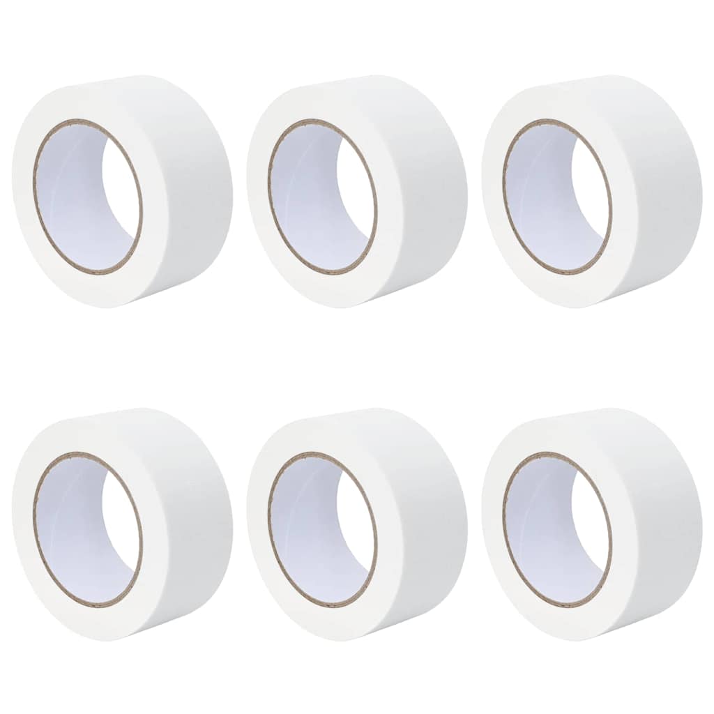 Malerklebebänder 6 pcs Weiß 50mm x 50m Papier