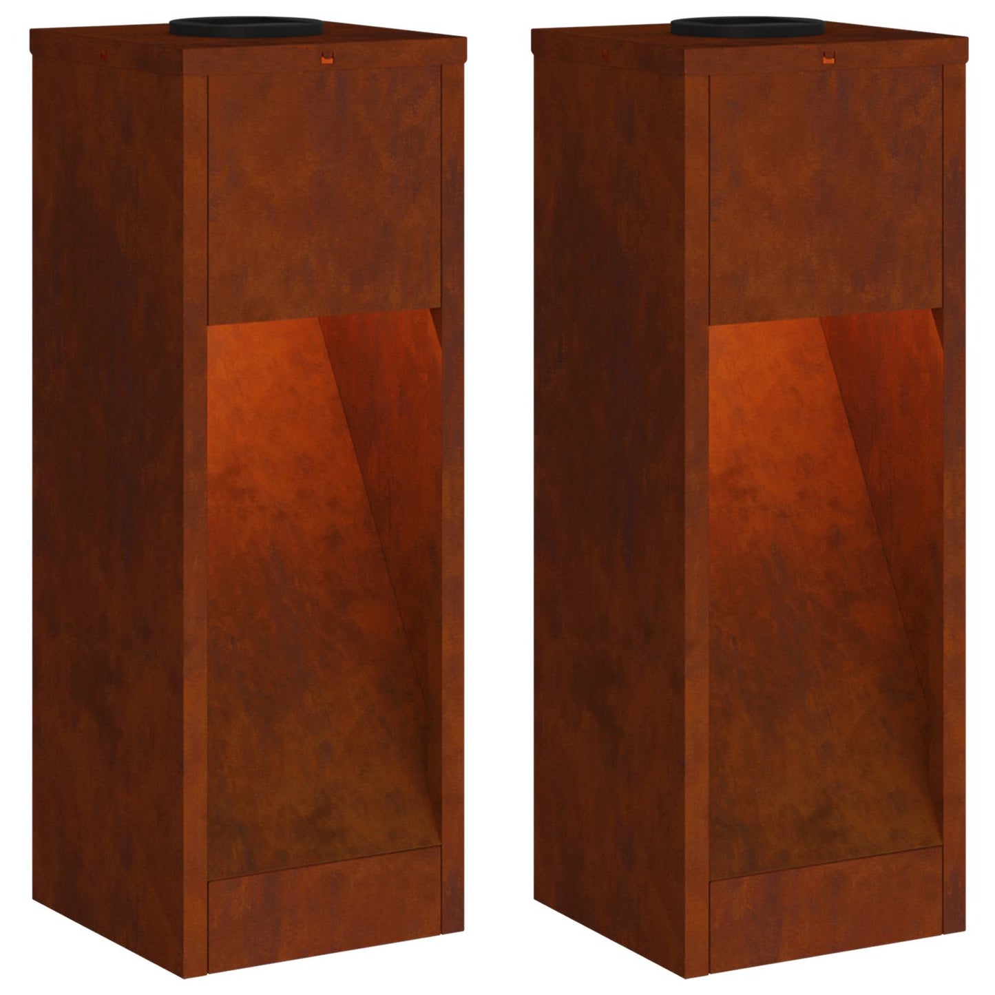 Solar LED Wegeleuchte 2 pcs Bronze Wetterfeststahl