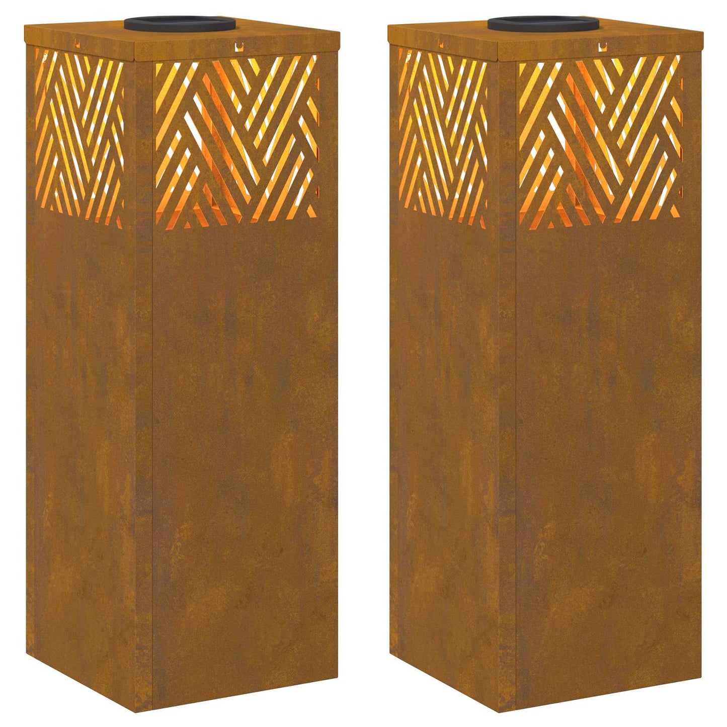 Solar LED Weg Licht 2 pcs Bronze Wetterfeststahl