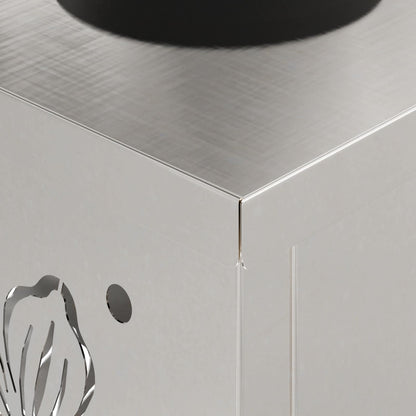 Solar LED Weg Licht 2 pcs Silber Edelstahl