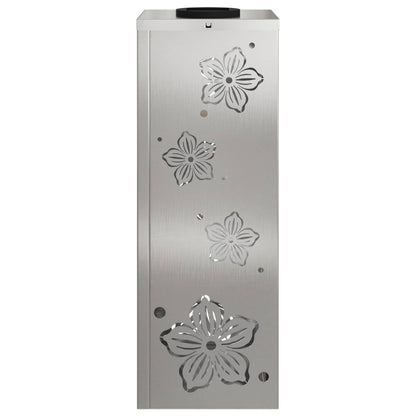 Solar LED Weg Licht 2 pcs Silber Edelstahl