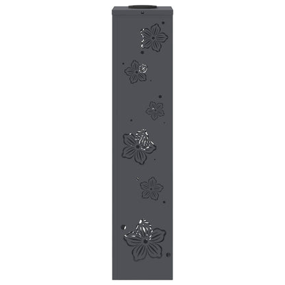 Solar LED Weg Licht 2 pcs Anthrazit Kalt gewalzter Stahl