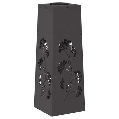 Solar LED Weg Licht 2 pcs Schwarz Kalt gewalzter Stahl