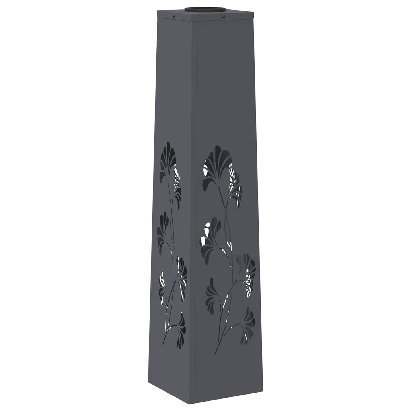 Solar LED Weg Licht 2 pcs Anthrazit Kalt gewalzter Stahl