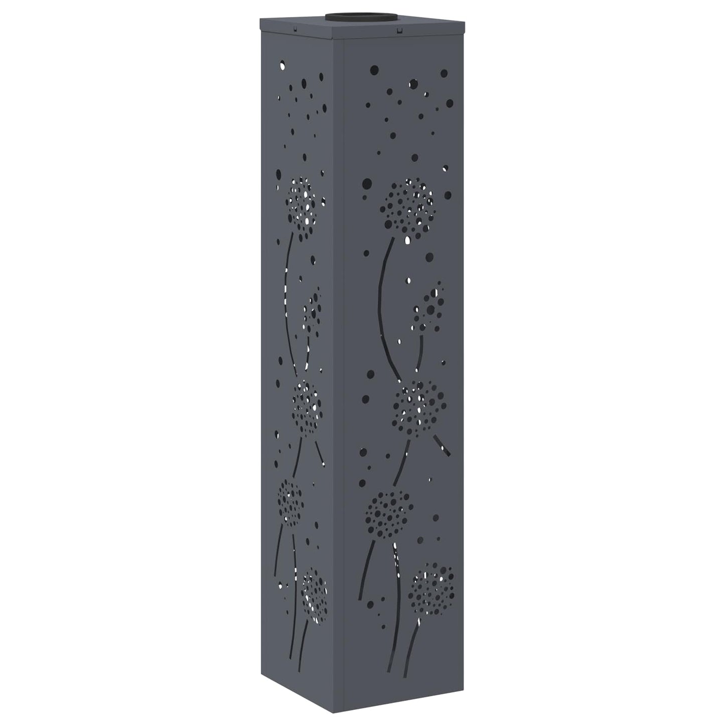 Solar LED Weg Licht 2 pcs Anthrazit Kalt gewalzter Stahl