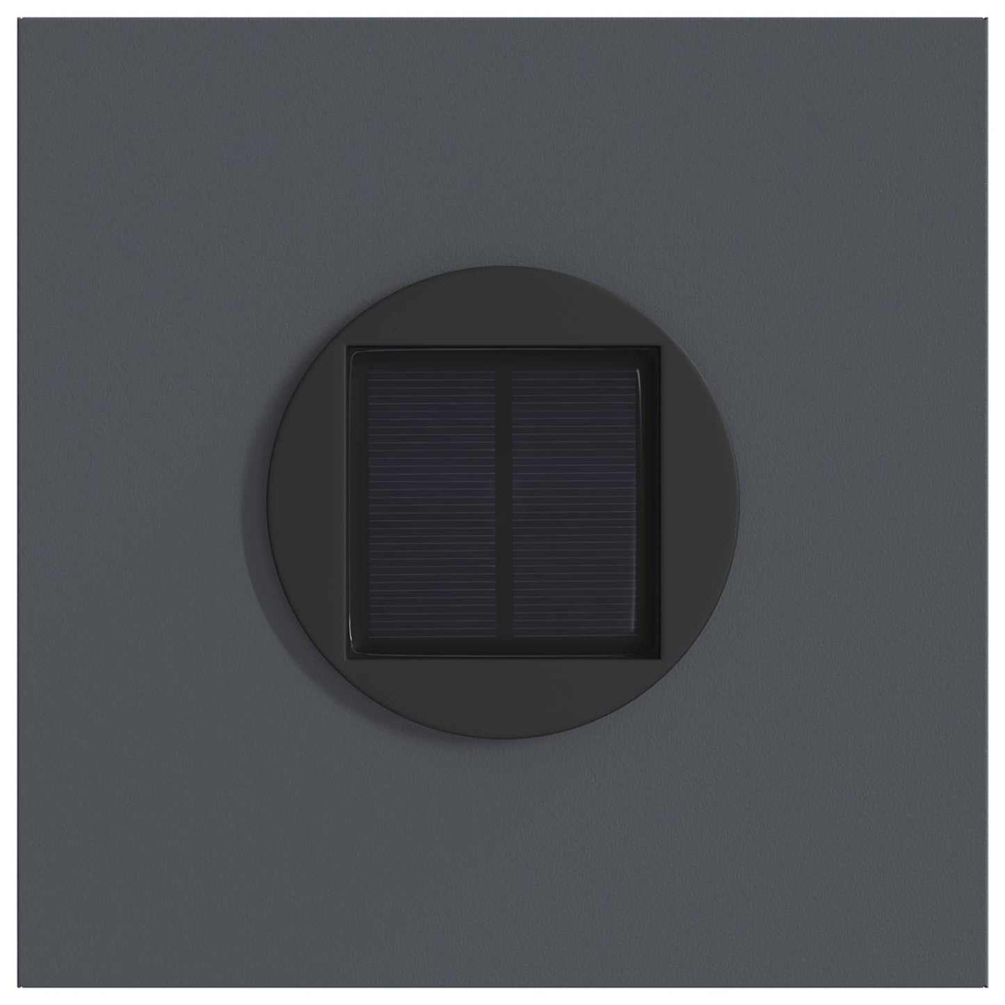 Solar LED Weg Licht 2 pcs Anthrazit Kalt gewalzter Stahl