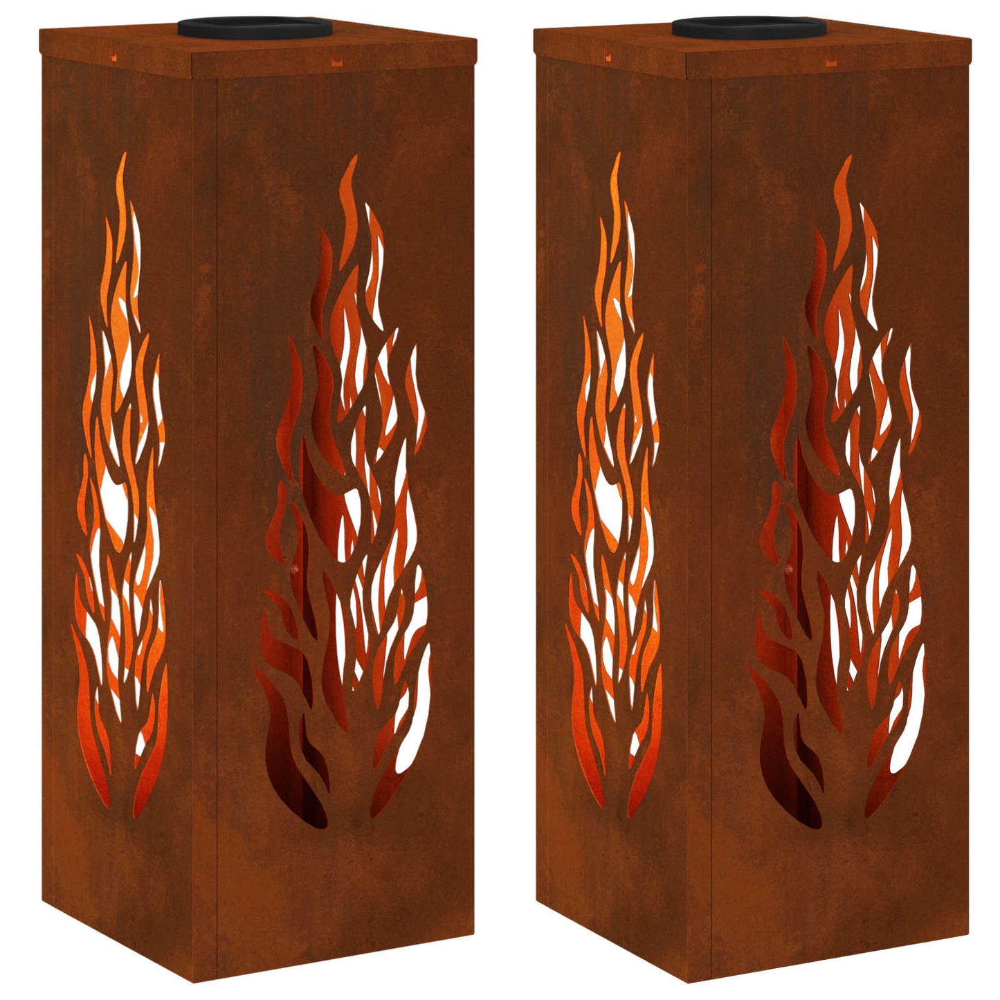 Solar LED Weg Licht 2 pcs Bronze Wetterfeststahl