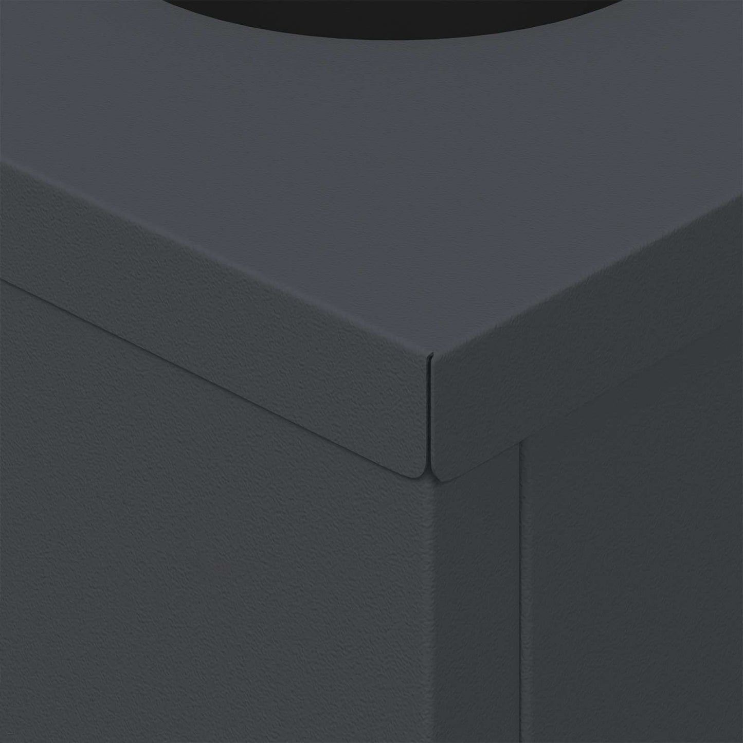 Solar LED Weg Licht 2 pcs Anthrazit Kalt gewalzter Stahl