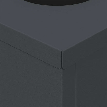 Solar LED Weg Licht 2 pcs Anthrazit Kalt gewalzter Stahl