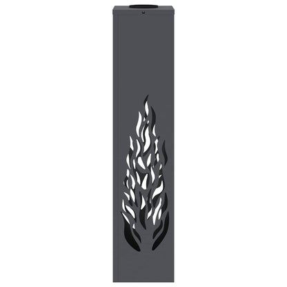 Solar LED Weg Licht 2 pcs Anthrazit Kalt gewalzter Stahl