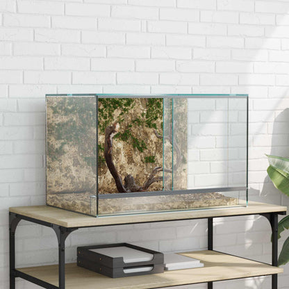 Terrarium mit Speicher Transparent 60 x 40 x 40 cm Glas