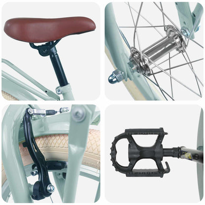 Kinderfahrrad 20 Zoll für 6-11 Jahre alt Hellgrün