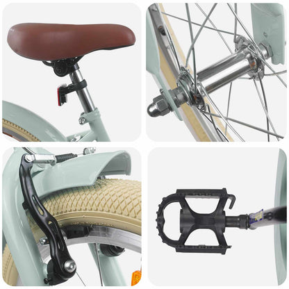 Kinderfahrrad 22 Zoll für 7-12 Jahre alt Hellgrün