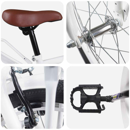 Kinderfahrrad 18 Zoll für 5-7 Jahre alt Weiß