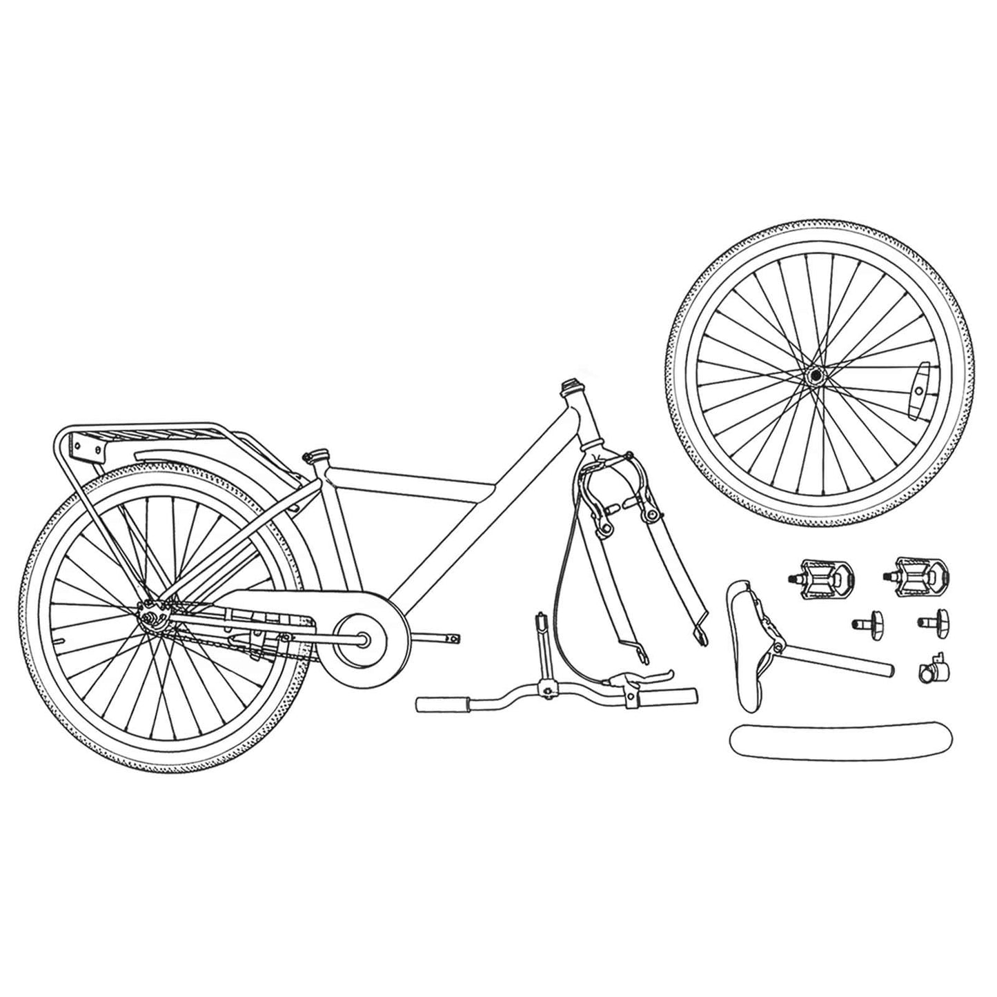 Kinderfahrrad 24 Zoll für 8-12 Jahre alt Grün