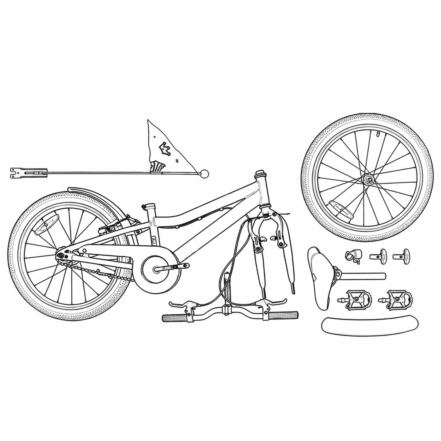 Kinderfahrrad 20 Zoll für 6-11 Jahre alt Rot