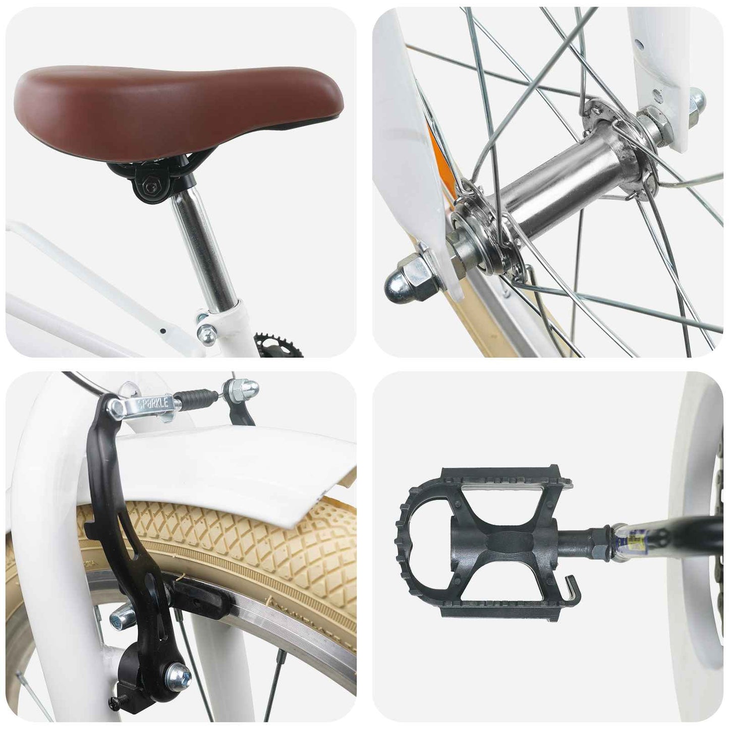 Kinderfahrrad 20 Zoll 6-11 Weiß