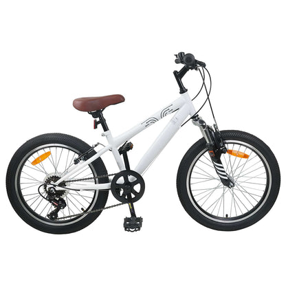 Kids Mountain Bike 20 Zoll 6-Speed für 5-8 Jahre alt Weiß