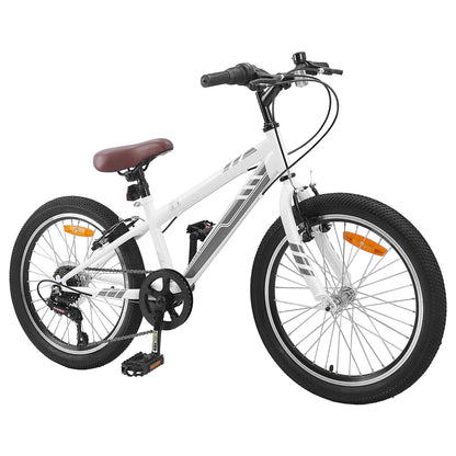 Mountainbike 24 Zoll 6-Speed für 8-12 Jahre alt Weiß