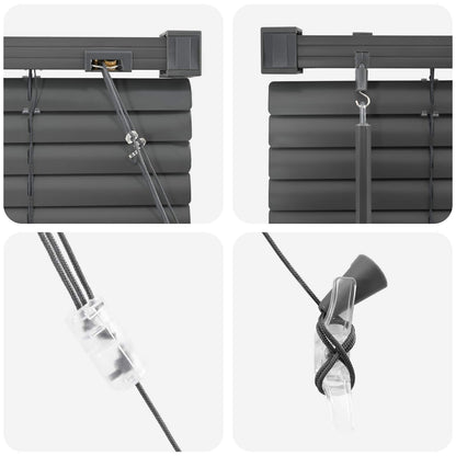 Venetianer Jalousie Verstellbar Silber Grau 213 x 40 cm PVC