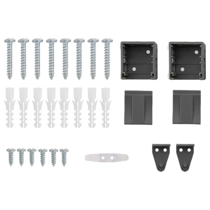 Venetianer Jalousie Verstellbar Silber Grau 213 x 70 cm PVC