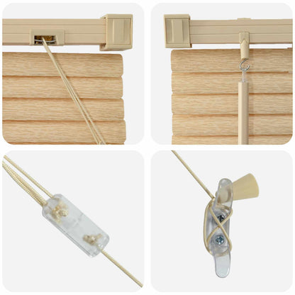 Venetianer Jalousie Hellbraun mit Muster 213 x 150 cm PVC