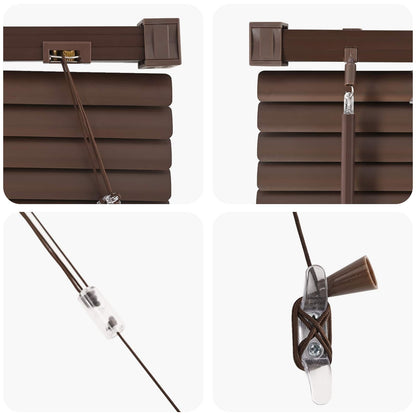 Venetianer Jalousie Dunkelbraun mit Muster 150 x 40 cm PVC