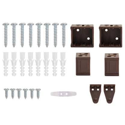 Venetianer Jalousie Dunkelbraun mit Muster 150 x 70 cm PVC