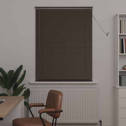 Venetianer Jalousie Dunkelbraun mit Muster 150 x 90 cm PVC