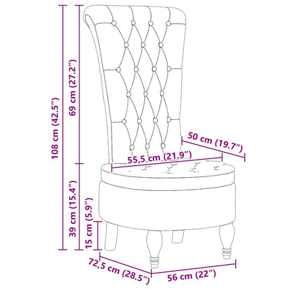 Schlafsessel Dunkelgrau 56,5 x 70 x 110 cm Kunstwildleder