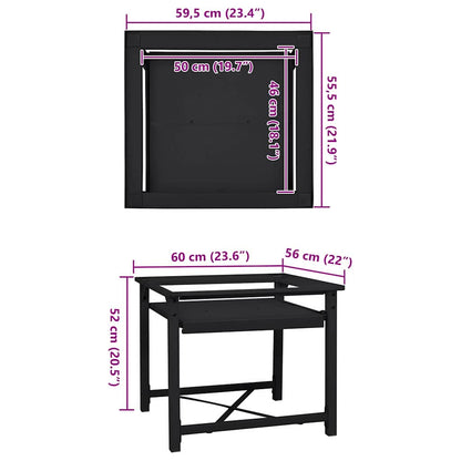Waschmaschinen-Podest Schwarz 60 x 56 x 52 cm Stahl