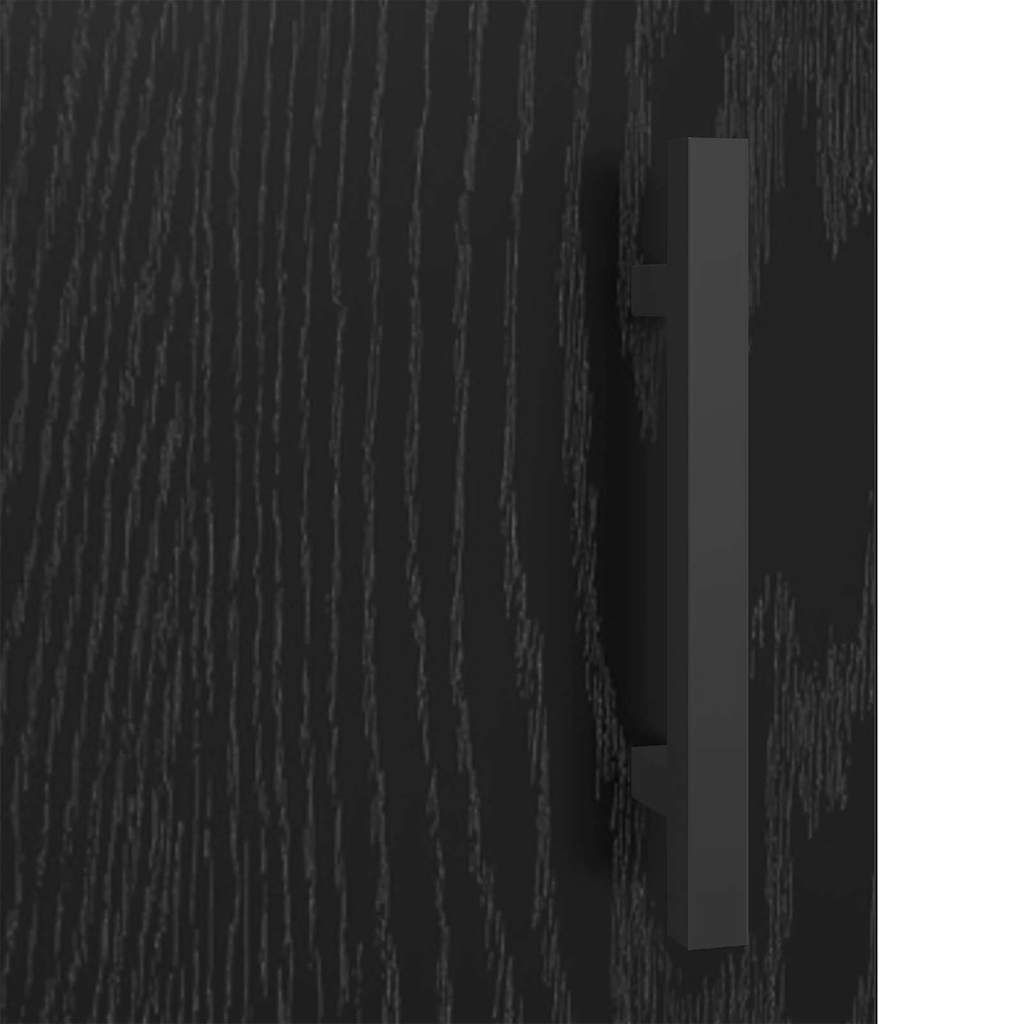 Sideboard Schwarz Eichen-Optik 69,5 x 34 x 90 cm Holzwerkstoff