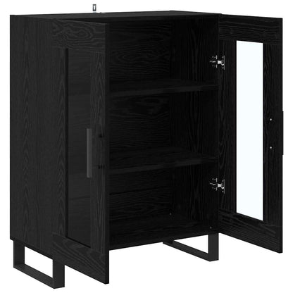 Sideboard Schwarz Eichen-Optik 69,5 x 34 x 90 cm Holzwerkstoff