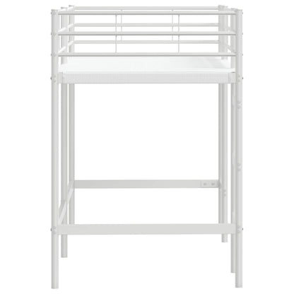 Kinderloftbett Weiß 99,5 x 190 cm Stahl