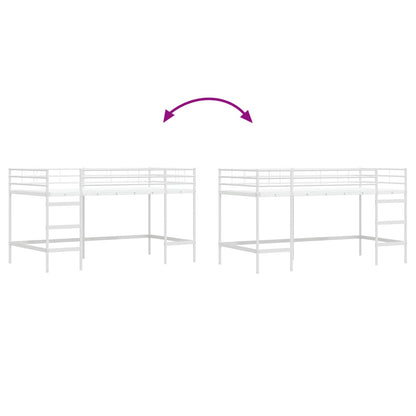 Kinderloftbett Weiß 107 x 200 cm Stahl