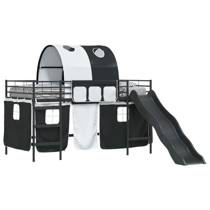 Kinder-Etagenbett Schwarz 79,5 x 200 cm Metall