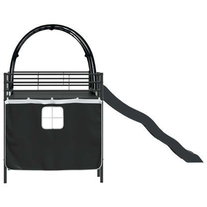 Kinder-Etagenbett Schwarz 79,5 x 200 cm Metall