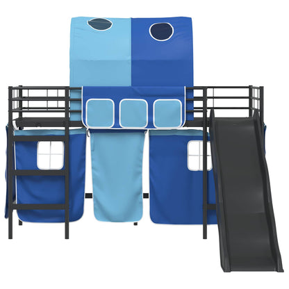 Kinder-Etagenbett Schwarz und Blau 90 x 190 cm Metall