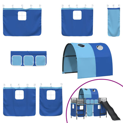 Kinder-Etagenbett Schwarz und Blau 90 x 190 cm Metall