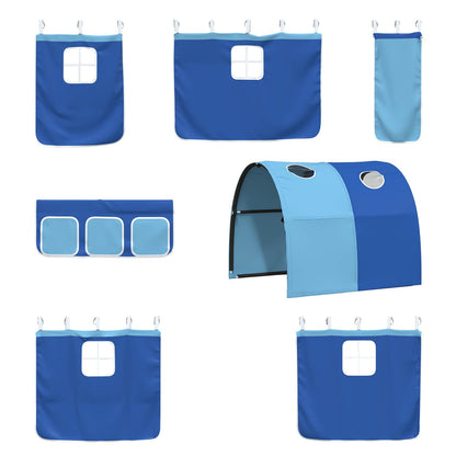 Kinder-Etagenbett Schwarz und Blau 90 x 190 cm Metall