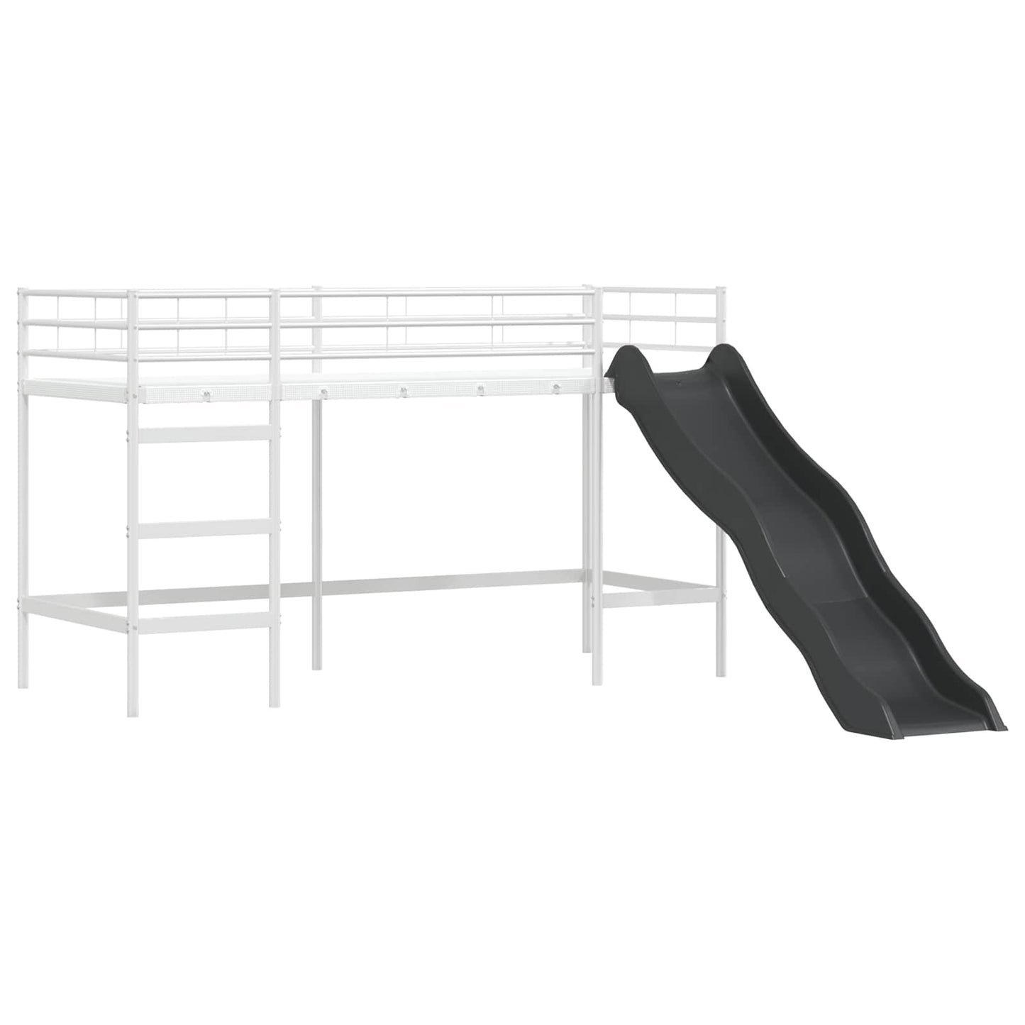 Kinder-Etagenbett Weiß und Schwarz 90 x 190 cm Metall