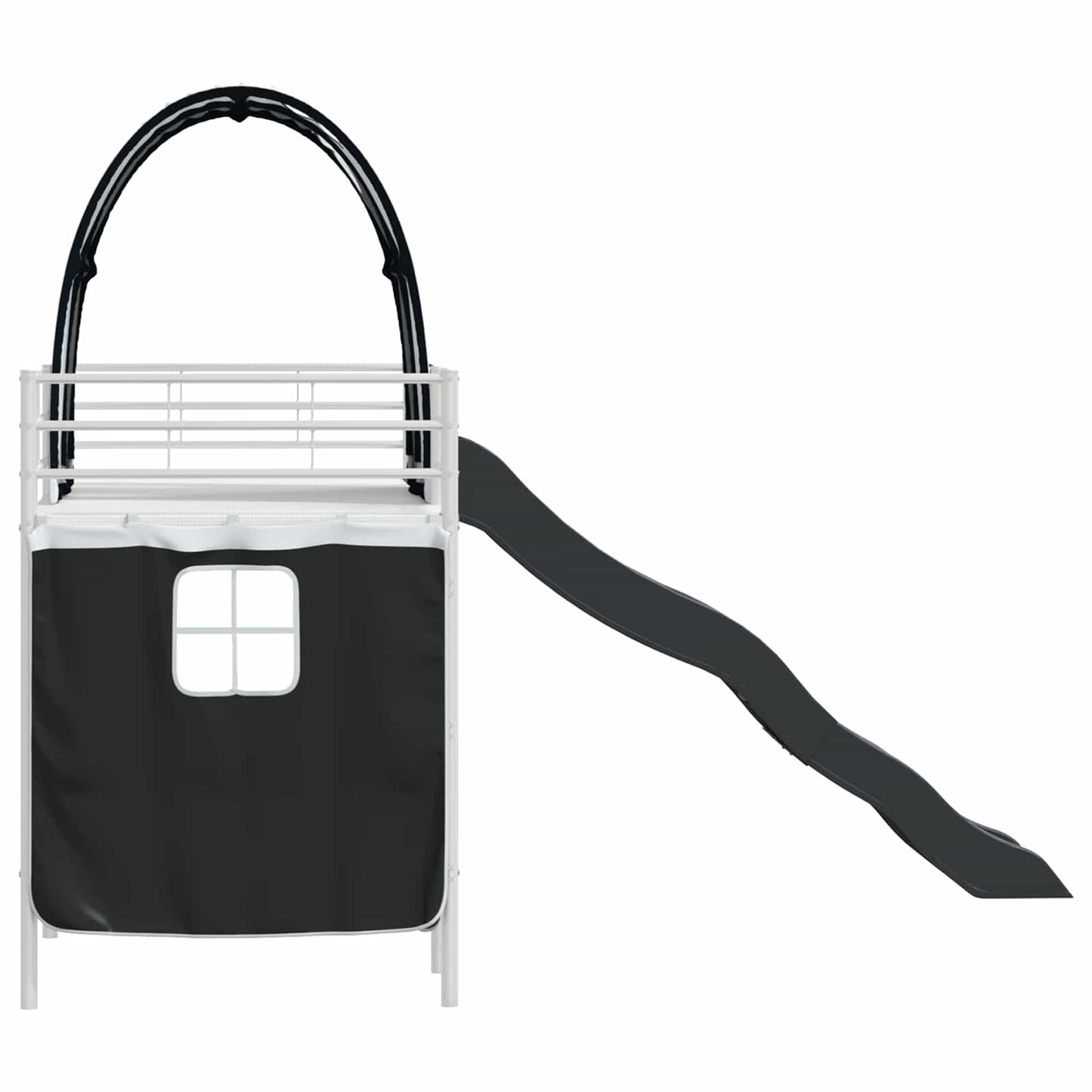 Kinder-Etagenbett Weiß und Schwarz 90 x 190 cm Metall