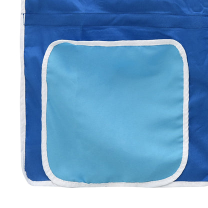 Kinder-Etagenbett Weiß und Blau 107 x 200 cm Metall