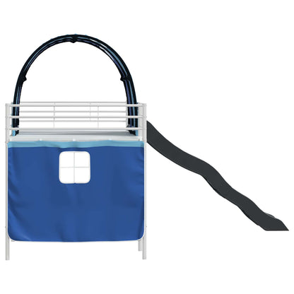 Kinder-Etagenbett Weiß und Blau 107 x 200 cm Metall