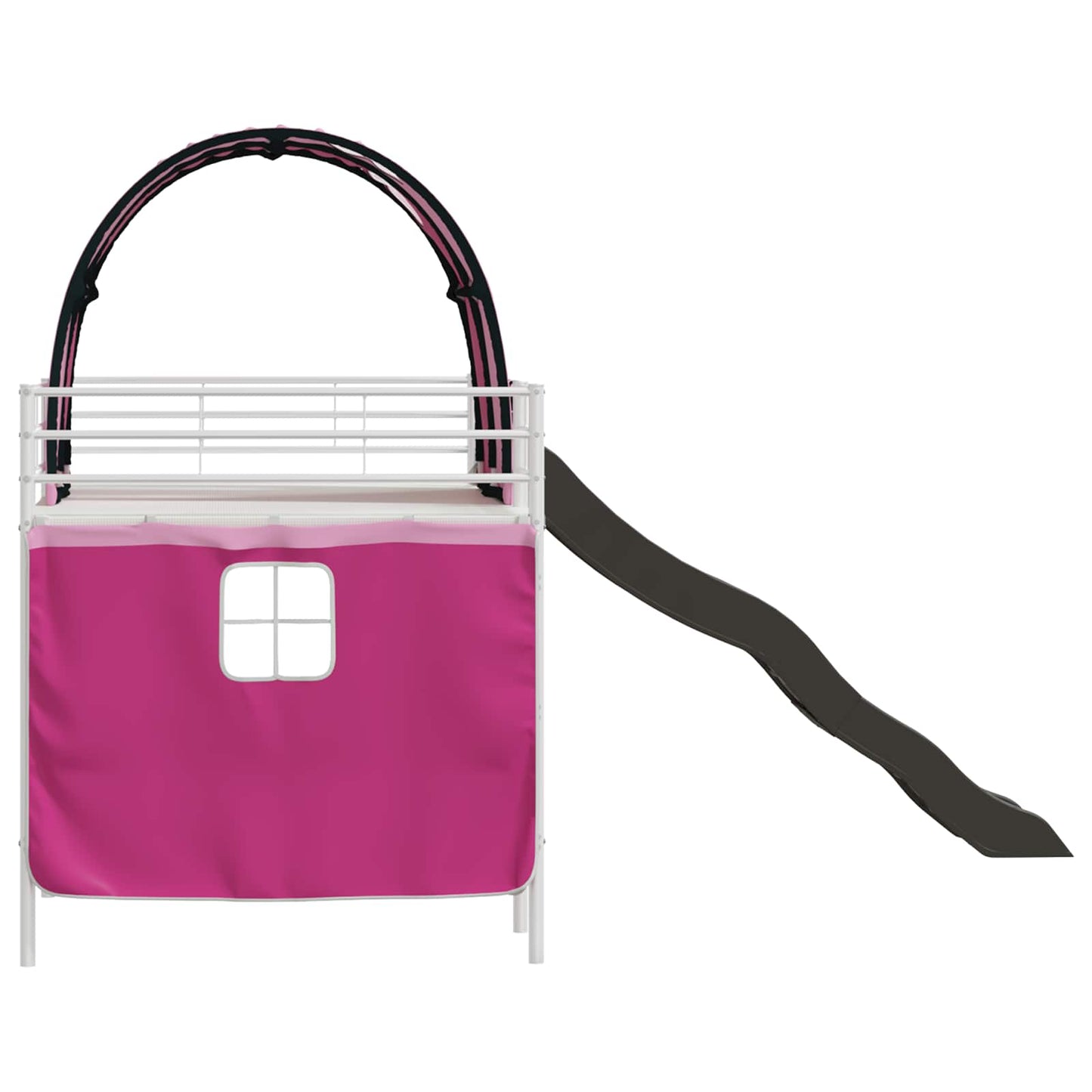 Kinder-Etagenbett Weiß und Rosa 79,5 x 200 cm Metall